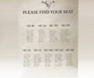 Seating Chart Option 1